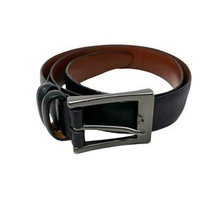 Crookhorn Black Leather Men’s Handmade size 33/80 Small Made in the USA Belt